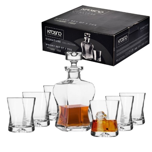 Komplet do whisky 6+1 z karafką Signature KROSNO