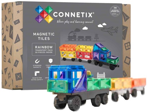 CONNETIX KLOCKI MAGNETYCZNE TRANSPORT PACK 50 SZT
