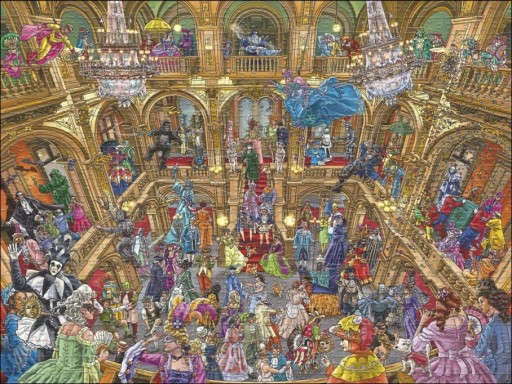 BAL MASKOWY - Puzzle Heye 1500 elementów