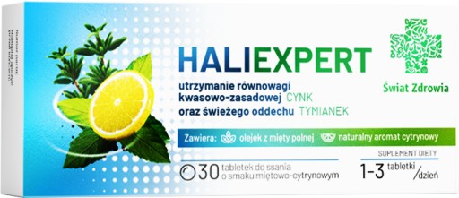HALIEXPERT 30 TABLETEK NA ŚWIEŻY ODDECH Z CYNKIEM