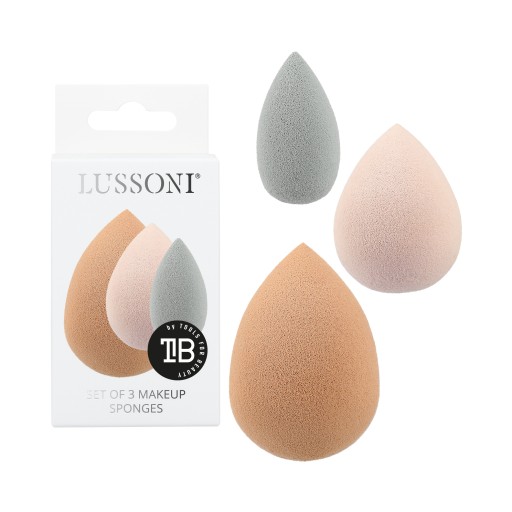 LUSSONI BY T4B ZESTAW TRZECH GĄBEK DO MAKIJAŻU