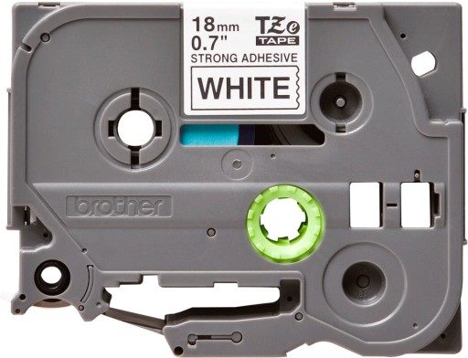 Taśma Brother TZe-S241 18mm biała MOCNY KLEJ 8m