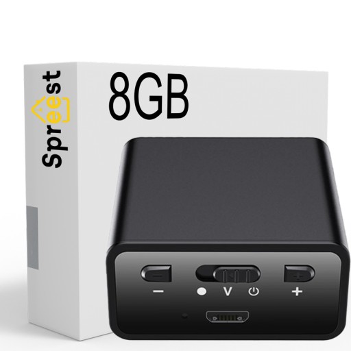 DYKTAFON SZPIEGOWSKI MINI CYFROWY PODSŁUCH MAŁY PENDRIVE 8GB SŁUCHAWKI