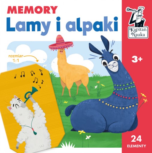 Lamy i alpaki Gra memory Kapitan Nauka 24 el.