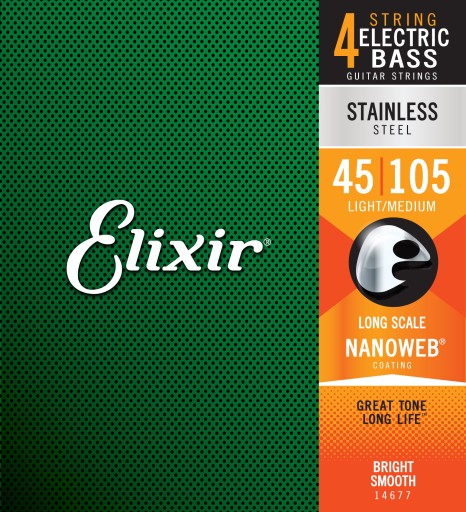 Struny Elixir NanoWeb 4-String 45-105 Light/Medium (14677)