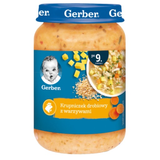 Obiadek Krupniczek Drobiowy z Warzywami od 9 Miesiąca 190 g Gerber