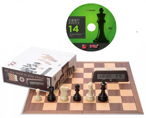Zestaw Brown Starter 50x50 zegar 1002 DGT Fritz 14