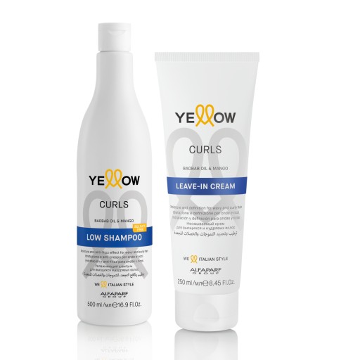 Alfaparf YELLOW CURLS Szampon + Odżywka bez spłuk.