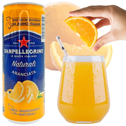 Napój ARANCIATA 330ml SANPELLEGRINO puszka WŁOCHY