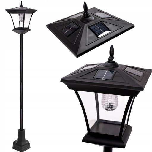 LAMPA OGRODOWA SOLARNA LED STOJĄCA WYSOKA SŁUPEK