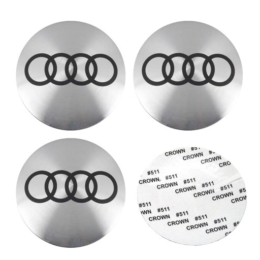 4x NAKLEJKI NA DEKIELKI KOŁPAKI FELGI AUDI 65MM