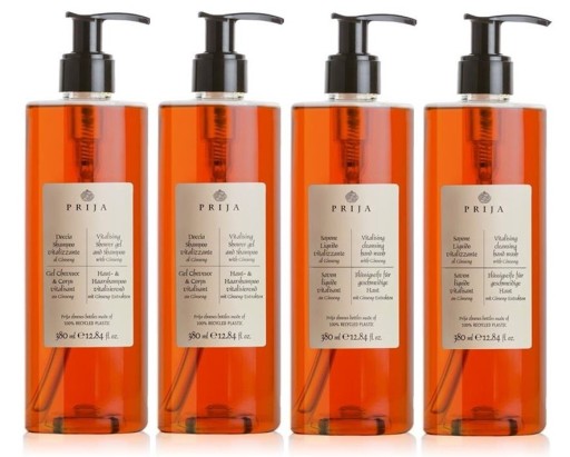 PRIJA Zestaw Kosmetyków do Kąpieli pod Prysznic do SPA na Prezent 4x380 ml