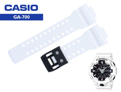 ORYGINALNY BIAŁY PASEK DO ZEGARKA CASIO GA-700-7A