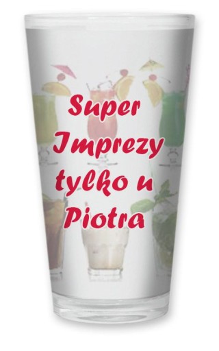 szklanka latte z dowolnym nadrukiem lub zdjęciem