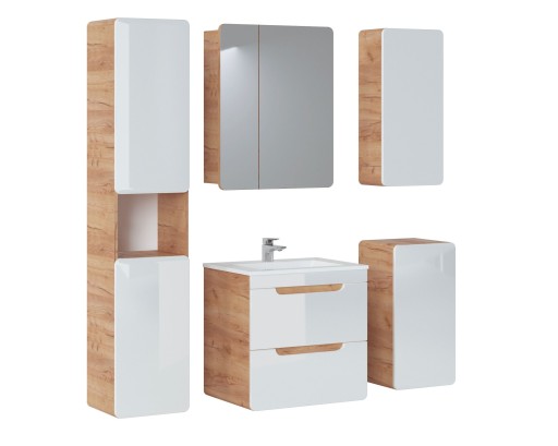 ZESTAW MEBLI ŁAZIENKOWYCH 60 CM DĄB CRAFT ZŁOTY