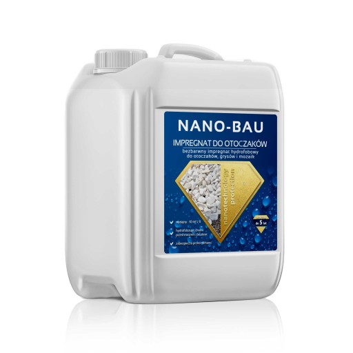 Impregnat do otoczaków,grysów i mozaik 5L NANOBAU