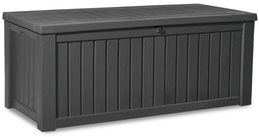 SKRZYNIA schowek OGRODOWA tarasowa Keter ROCKWOOD BOX grafit 570 L