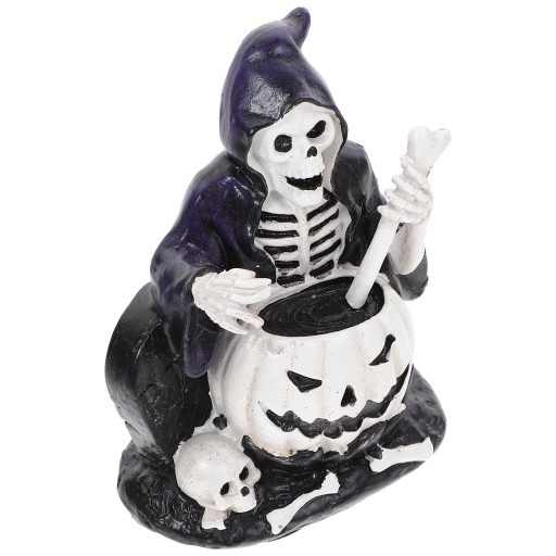 DEKORACJA SZKIELET NA HALLOWEEN KREATYWNA STATUA SZKIELETOWEJ CZAROWNICY NAWIEDZONY DOM