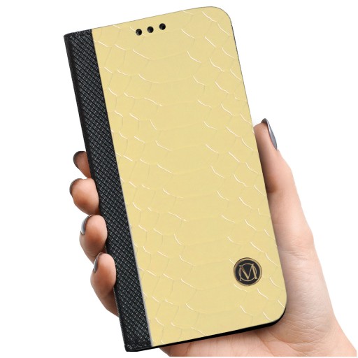 SKÓRA NATURALNA ETUI Z KLAPKĄ PORTFEL DO SAMSUNG GALAXY A20E WZORY