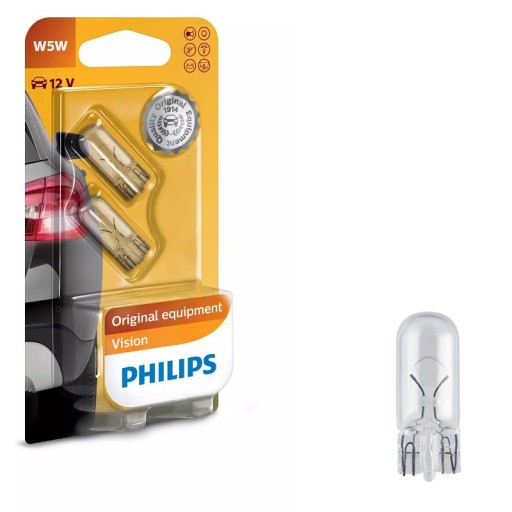 ŻARÓWKA PHILIPS W5W 12V 2szt