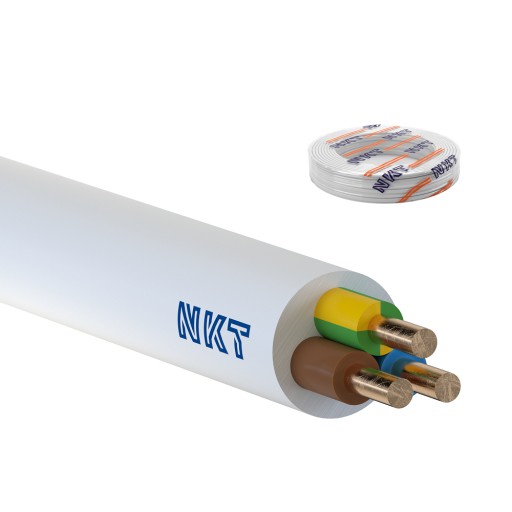 Przewód instalacyjny okrągły YDY żo 3x4 miedziany kabel 450/750V 100m NKT