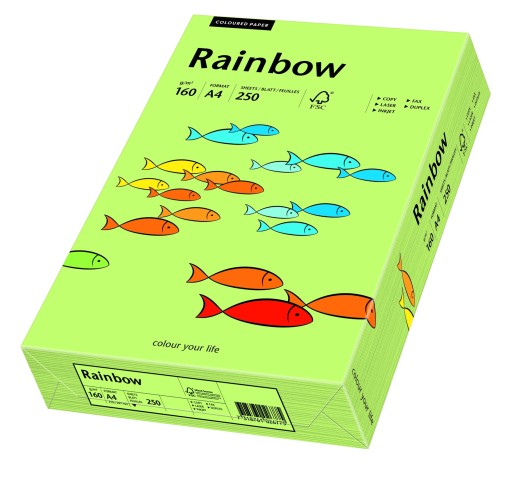 Papier ksero kolorowy A4 160g 250ark Zielony nr 74