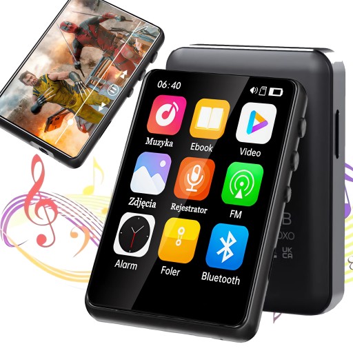 ODTWARZACZ MUZYCZNY HIFI MP3 MP4 16GB BLUETOOTH FM RADIO Z POLSKI