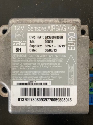 DUCATO JUMPER BOXER SENSOR AIRBAG 01370978080