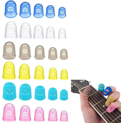 30X OCHRONA OSŁONA OPUSZKI PALCÓW PALCE NAUKA GRA GITARA GITARZE NA ODCISKI