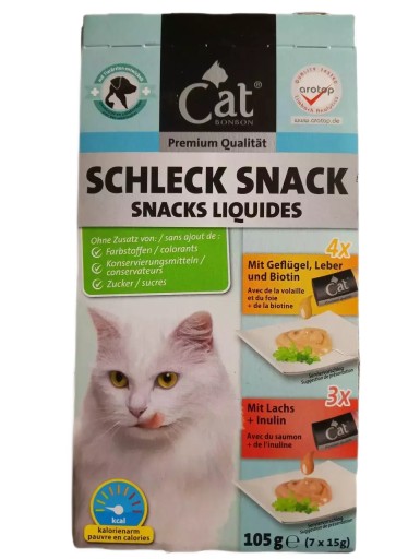 Cat Bon Przysmak Dla Kota Krem 7x15g Drób Łosoś