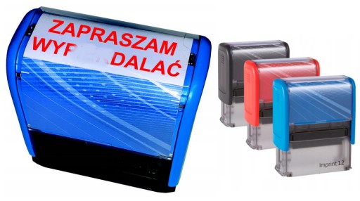 Pieczątka automatyczna napis ZAPRASZAM WYP***DALAĆ
