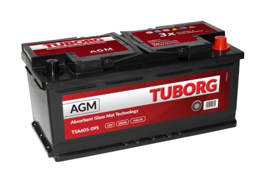 Akumulator Tuborg AGM 12V 105Ah 950A Start-Stop