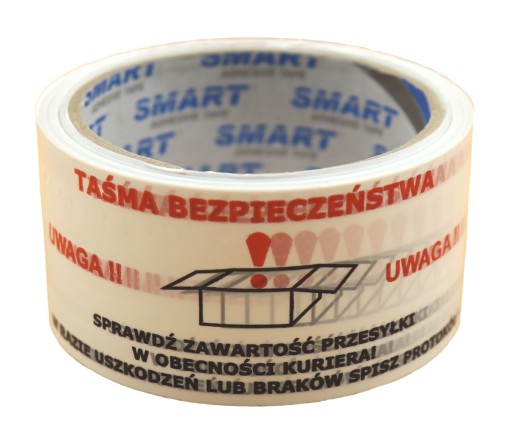 TAŚMA PAKOWA BEZPIECZEŃSTWA OSTRZEGAWCZA STOP