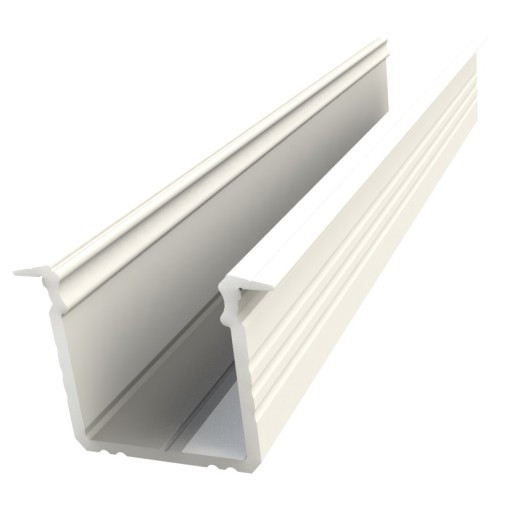 PROFIL aluminiowy do taśmy LED wpuszczany 2m Głęboki BIAŁY Lakierowany