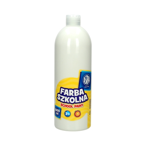 Farba szkolna Astra 1000 ml - biała 301217046 ASTR