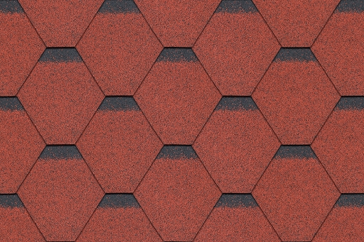 Gont bitumiczny MIDA Sonata Hexagonal czerwony
