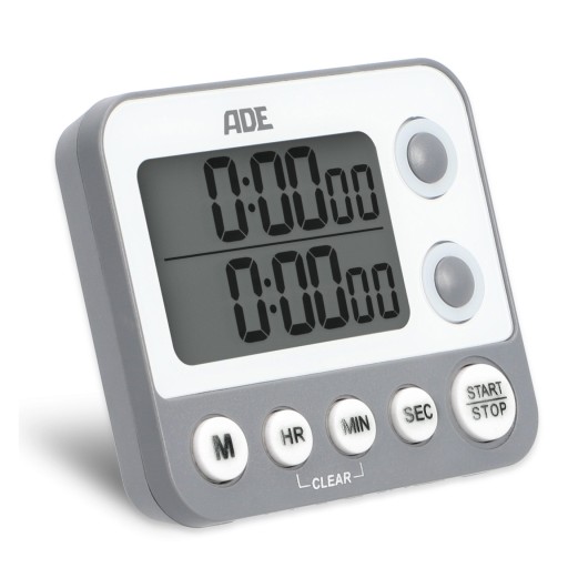 Minutnik Ade timer elektroniczny 2 pomiary do 99 h