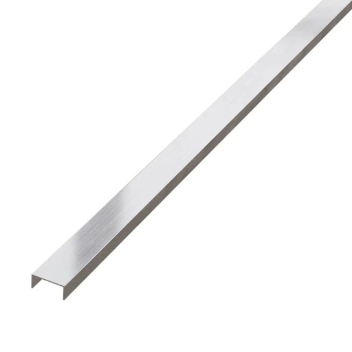 Listwa U rektyfikowana srebrna matowa 10 mm 244 cm