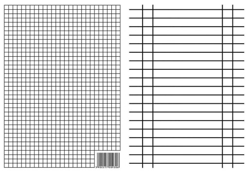 LINIUSZEK UNIPAP Dwustronny Kratka Linia A5