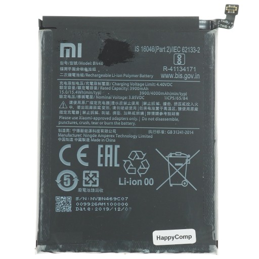 ORYG Bateria używana XIAOMI REDMI NOTE 8T