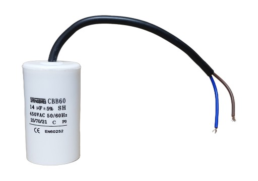 Kondensator rozruchowy silnika 14uF 450V CBB60 SRPassives kabel