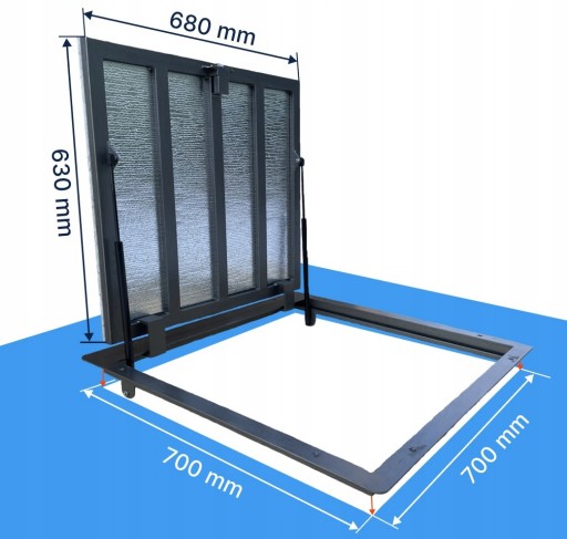 Właz do Piwnicy Podłogowy Rewizyjny 700 x 700 mm