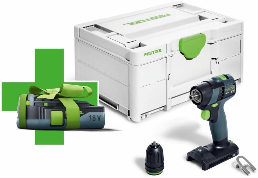AKUMULATOROWA WIERTARKO-WKRĘTARKA 40Nm FESTOOL TXS 18-BASIC 578064 + 3,0Ah