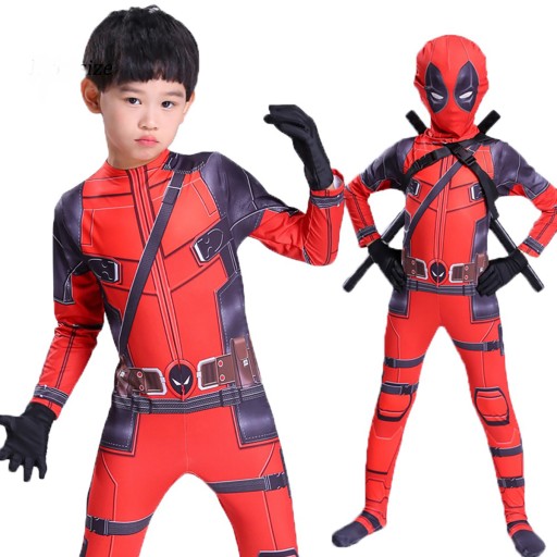STRÓJ PRZEBRANIE DEADPOOL SKIN KOSTIUM 134/140