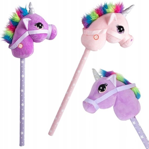 GŁOWA JEDNOROŻCA NA KIJU HOBBY HORSE PLUSZOWY