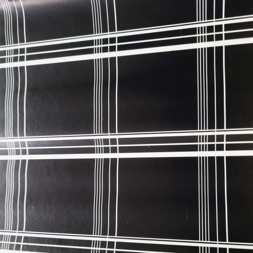 Papier czarne kratka do pakowania 57cmx2m 2m335