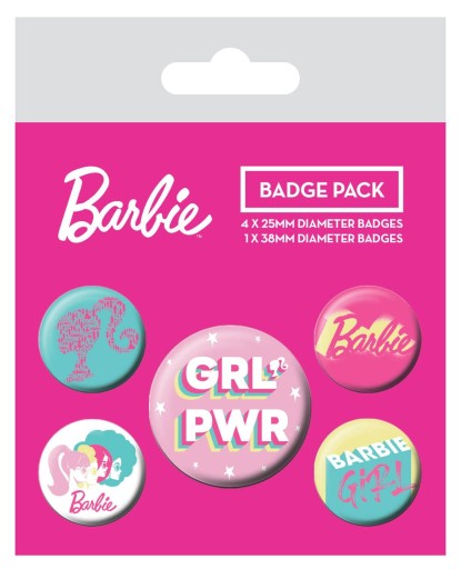 Barbie Grl Pwr - przypinki przypinka na plecak