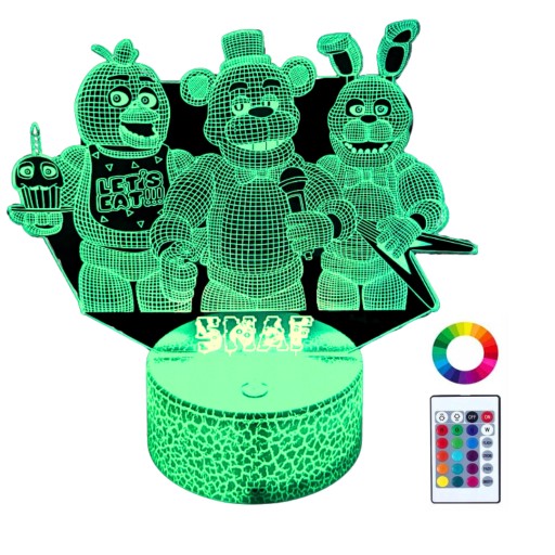 Lampka Nocna Biurkowa dla Dzieci FNAF Five Nights at Freddy's LED Pilot