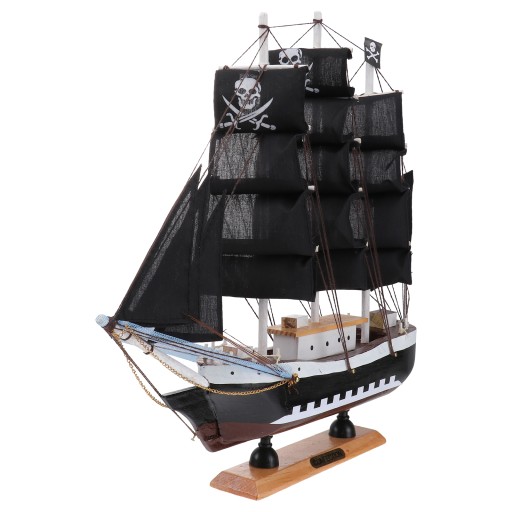 Model statku wikingów Pirat 33 cm Drewniany żaglowiec