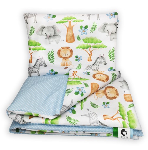 LiLo komplet pościeli do wózka kocyk 50/75cm poduszka 25/35 BAWEŁNA 100%